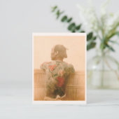 "Ein Mann mit Tattoo 刺 の 青 男 本日人物入れ墨タ2020000000000 Postkarte (Stehend Vorderseite)