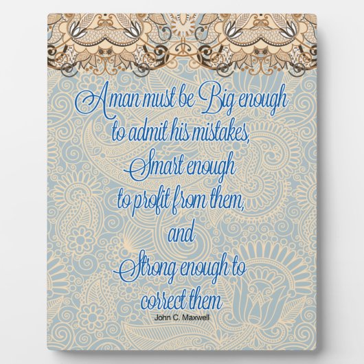 Ein Mann muss groß genug sein Fotoplatte (Vorderseite)