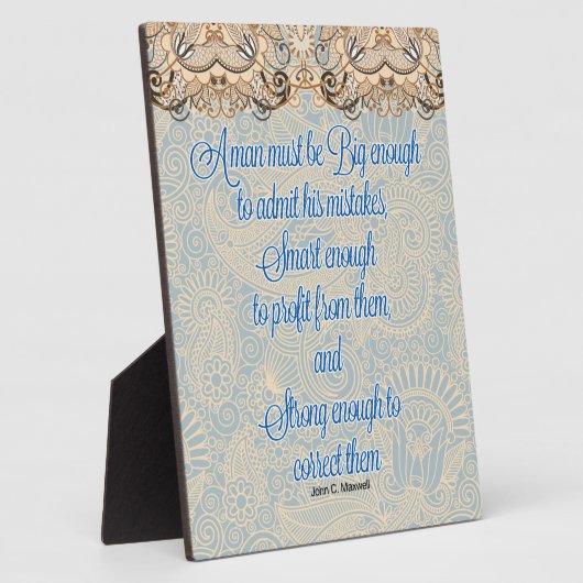 Ein Mann muss groß genug sein Fotoplatte (Seite)