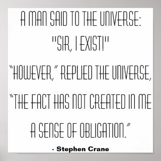 Ein Mann sagte zum Universum... Poster