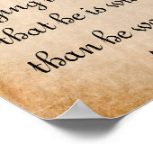 Ein Mann sollte niemals.. Inspirationsangebot Poster (Ecke)