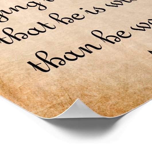 Ein Mann sollte niemals.. Inspirationsangebot Poster (Ecke)