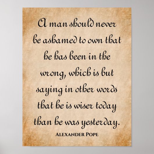 Ein Mann sollte niemals.. Inspirationsangebot Poster (Vorne)