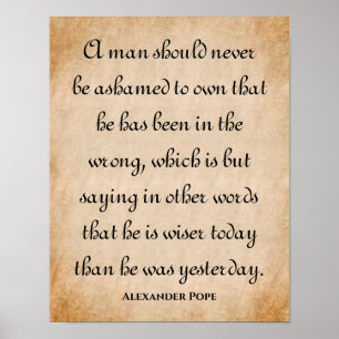 Ein Mann sollte niemals.. inspirierendes Zitat Poster