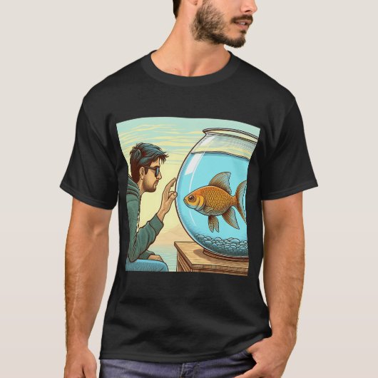 Ein Mann und sein Fisch T-Shirt (Vorderseite)