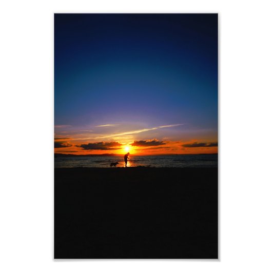 ein Mann und sein Hund Fotodruck (Vorne)