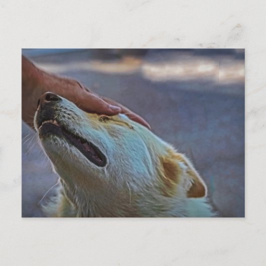 Ein Mann und sein Hund, Postkarte (Vorderseite)