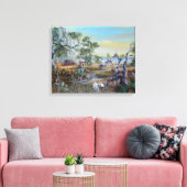 Ein Mann und sein Hund... Südlicher Stil. Leinwanddruck (Insitu (Wohnzimmer))