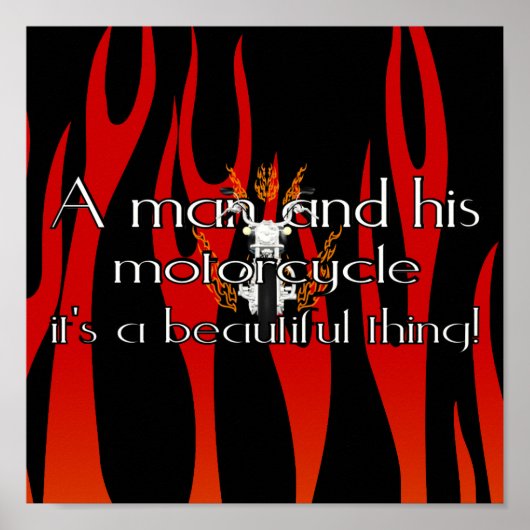 Ein Mann und sein Motorrad Poster (Vorne)