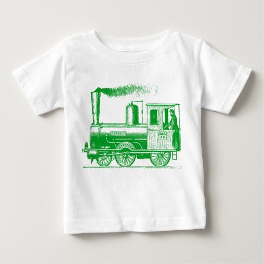 Ein Mann und sein Zug - Gras grün Baby T-shirt (Vorderseite)