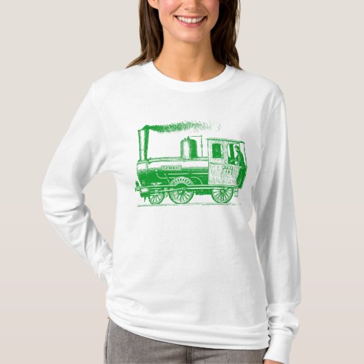Ein Mann und sein Zug - Gras grün T-Shirt (Vorderseite)