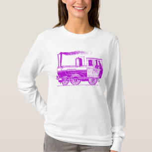 Ein Mann und sein Zug - Lila T-Shirt