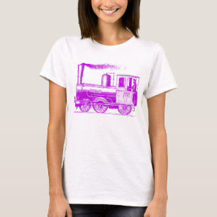 Ein Mann und sein Zug - Lila T-Shirt