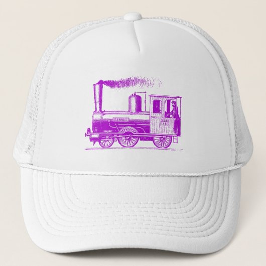 Ein Mann und sein Zug - Lila Truckerkappe (Vorderseite)