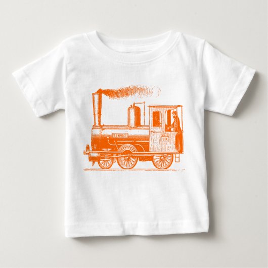 Ein Mann und sein Zug - Orange Baby T-shirt (Vorderseite)