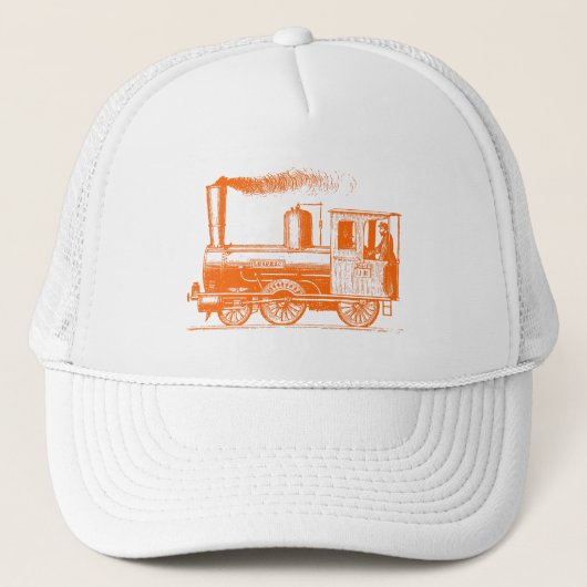 Ein Mann und sein Zug - Orange Truckerkappe (Vorderseite)
