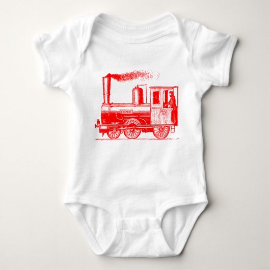 Ein Mann und sein Zug - rot Baby Strampler (Vorderseite)