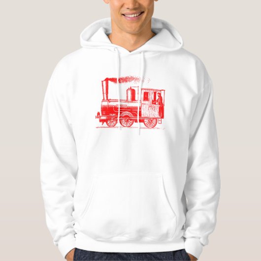Ein Mann und sein Zug - rot Hoodie (Vorderseite)