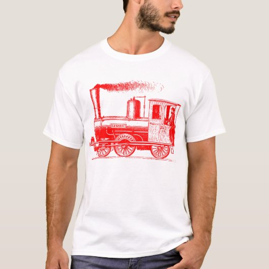 Ein Mann und sein Zug - rot T-Shirt (Vorderseite)