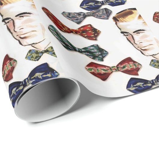 ein Mann und seine bowties Geschenkpapier (Rolleneckpunkt)
