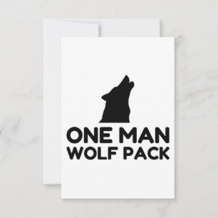 Ein Mann Wolf Pack Dankeskarte