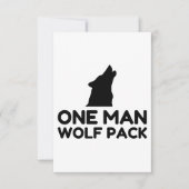 Ein Mann Wolf Pack Dankeskarte (Vorderseite)