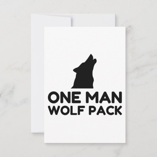 Ein Mann Wolf Pack Dankeskarte (Vorderseite)