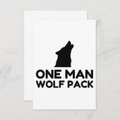 Ein Mann Wolf Pack Dankeskarte (Vorne/Hinten)