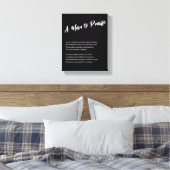 "Ein Mann zum Lob" Leinwanddruck (Insitu (Schlafzimmer))