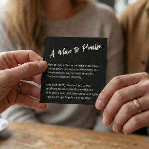 "Ein Mann zum Lob" Sentimental  Quadratische Visitenkarte