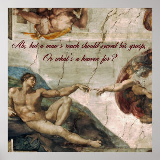 Ein Männerregen sollte über seine Reichweite hinau Poster