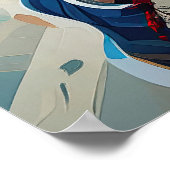 Ein männlicher Track und Feldsportler. Poster (Ecke)
