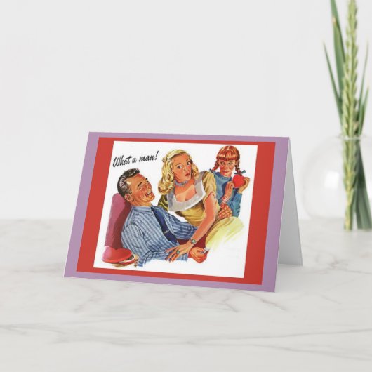 Ein männlicher Valentinstag Feiertagskarte (Vorderseite)