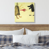 Ein Maori, der einen Krebstier schlägt Leinwanddruck (Insitu (Schlafzimmer))