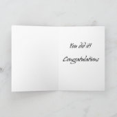 Ein Marathon zu laufen, ist wie ein Glückwunsch ei Karte (Innenseite)