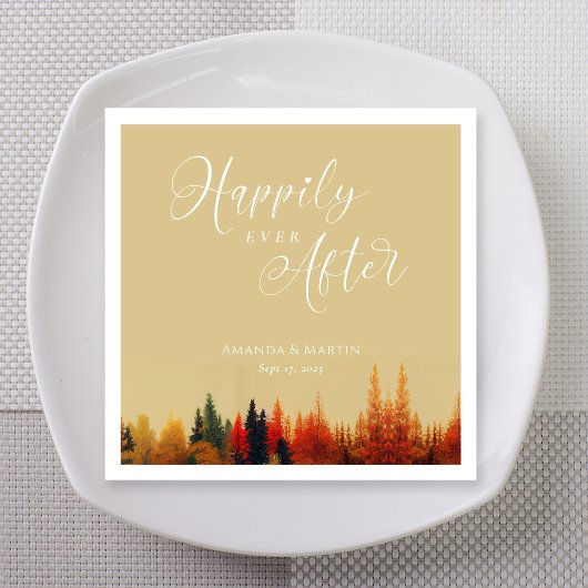 Ein Märchen "Happiy Ever After": Hochzeit im Herbs Serviette