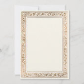 Ein märchenhaftes Elfenbein-Gold-Brautparty Einladung (Rückseite)