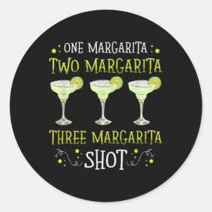 Ein Margarita zwei Margarira Shot für eine Margari Runder Aufkleber