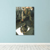 Ein Marine schickt einen anderen Marine in die Höl Leinwanddruck (Insitu (Holzboden))