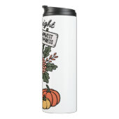 Ein Markt für Blume im Herbst und Pumpkin Thermosbecher (Nach rechts gedreht)