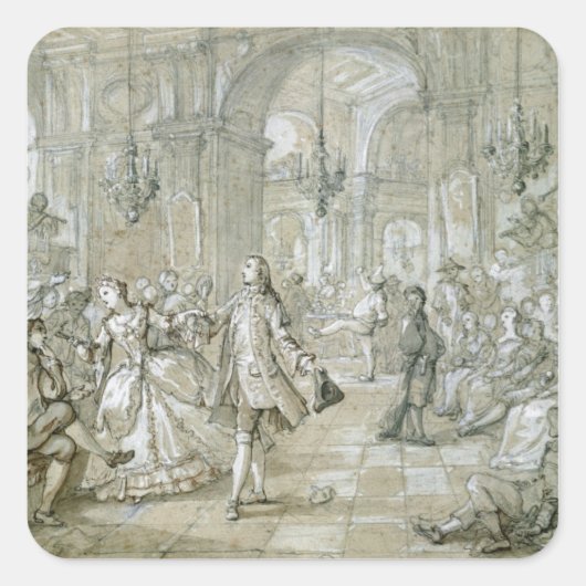 Ein Maskenball Quadratischer Aufkleber (Vorderseite)