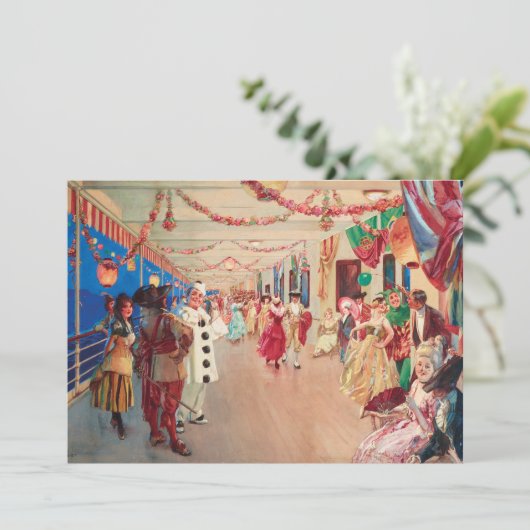 Ein maskierter Ball auf einem Schiff | Victor Gabr (Stehend Vorderseite)