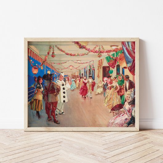 Ein maskierter Ball auf einem Schiff | Victor Gabr Poster