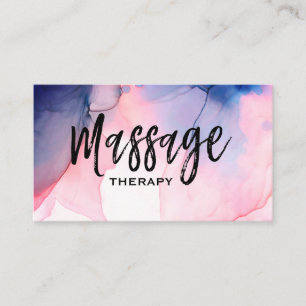 ** Ein Massage-Therapie-Massage-Therapeut-Aquarell Visitenkarte