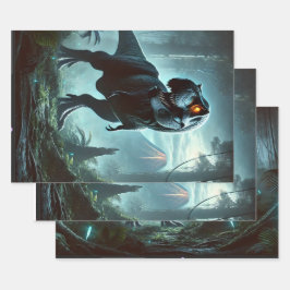 Ein massiver Tyrannosaurus-Rex Geschenkpapier Set