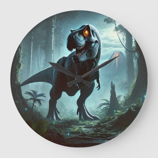 Ein massiver Tyrannosaurus-Rex Große Wanduhr (Vorderseite)