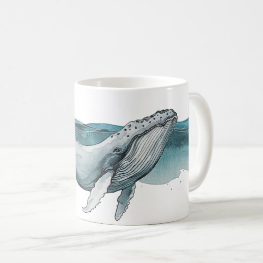 Ein massiver Wal Kaffeetasse (VorderseiteRechts)