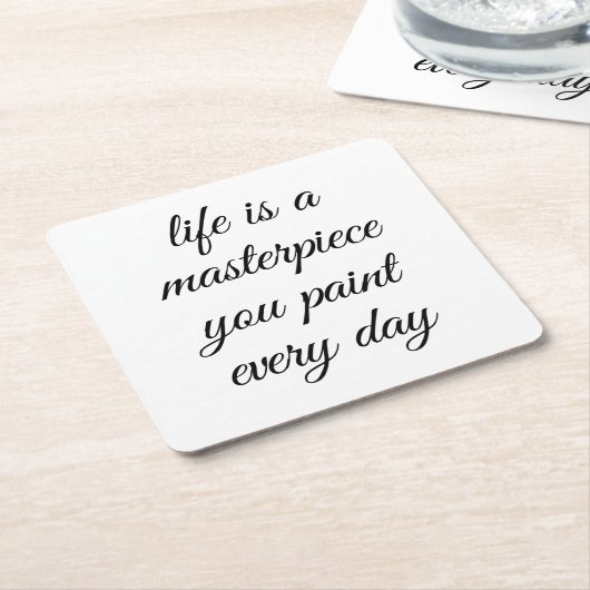 Ein Masterpiece Paper-Untersetzer Rechteckiger Pappuntersetzer (angewinkelt)