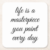 Ein Masterpiece Paper-Untersetzer Rechteckiger Pappuntersetzer (Vorderseite)