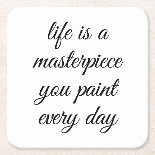 Ein Masterpiece Paper-Untersetzer Rechteckiger Pappuntersetzer (Vorderseite)